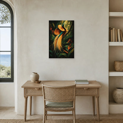 Affiche Paradisier dans la jungle dans un bureau - Art Virtuoso