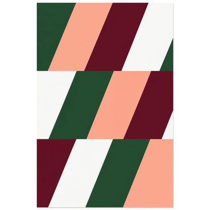 Affiche Parallelogrammes - Glissement, illustration géométrique / aplats graphiques verticale, format 60 × 90 cm