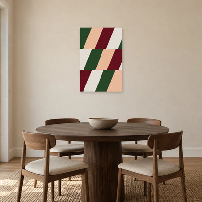 Affiche Parallelogrammes - Glissement dans une salle à manger - Art Virtuoso