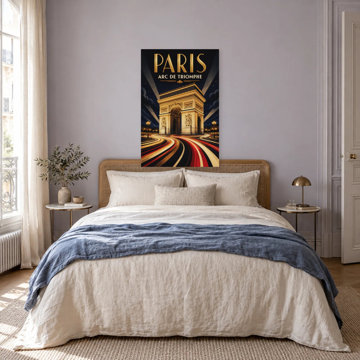 Affiche Arc de Triomphe - Nuit électrique dans une chambre - Art Virtuoso