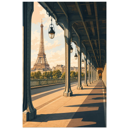 Alignement des arches de Bir-Hakeim, affiche 30 × 45 cm