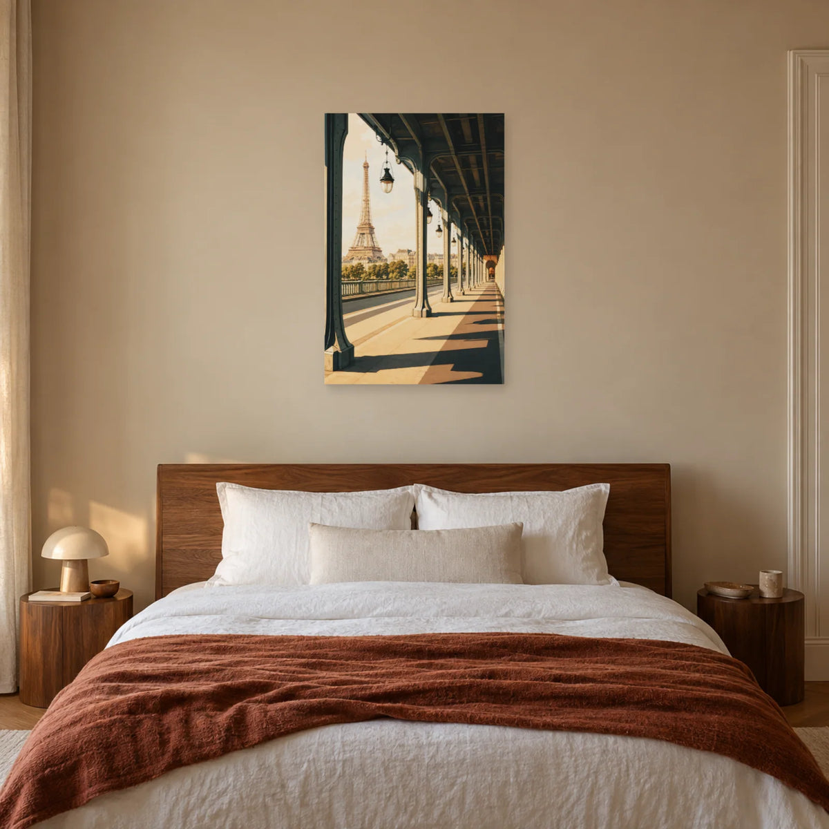 Affiche Bir-Hakeim - Géométrie parisienne dans une chambre - Art Virtuoso