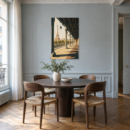 Affiche Bir-Hakeim - Géométrie parisienne dans une salle à manger - Art Virtuoso