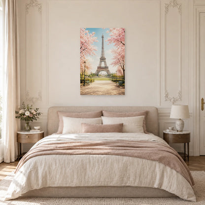 Affiche Champ-de-Mars - Printemps parisien dans une chambre - Art Virtuoso