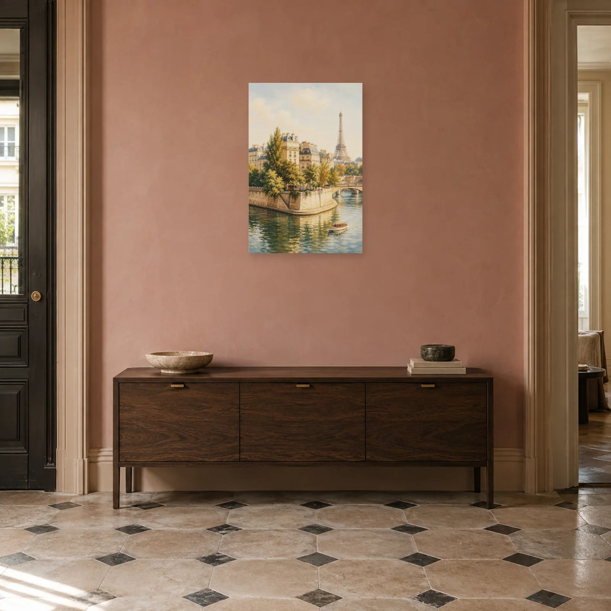 Affiche Île Saint-Louis - Rive paisible dans une entrée ou un couloir - Art Virtuoso