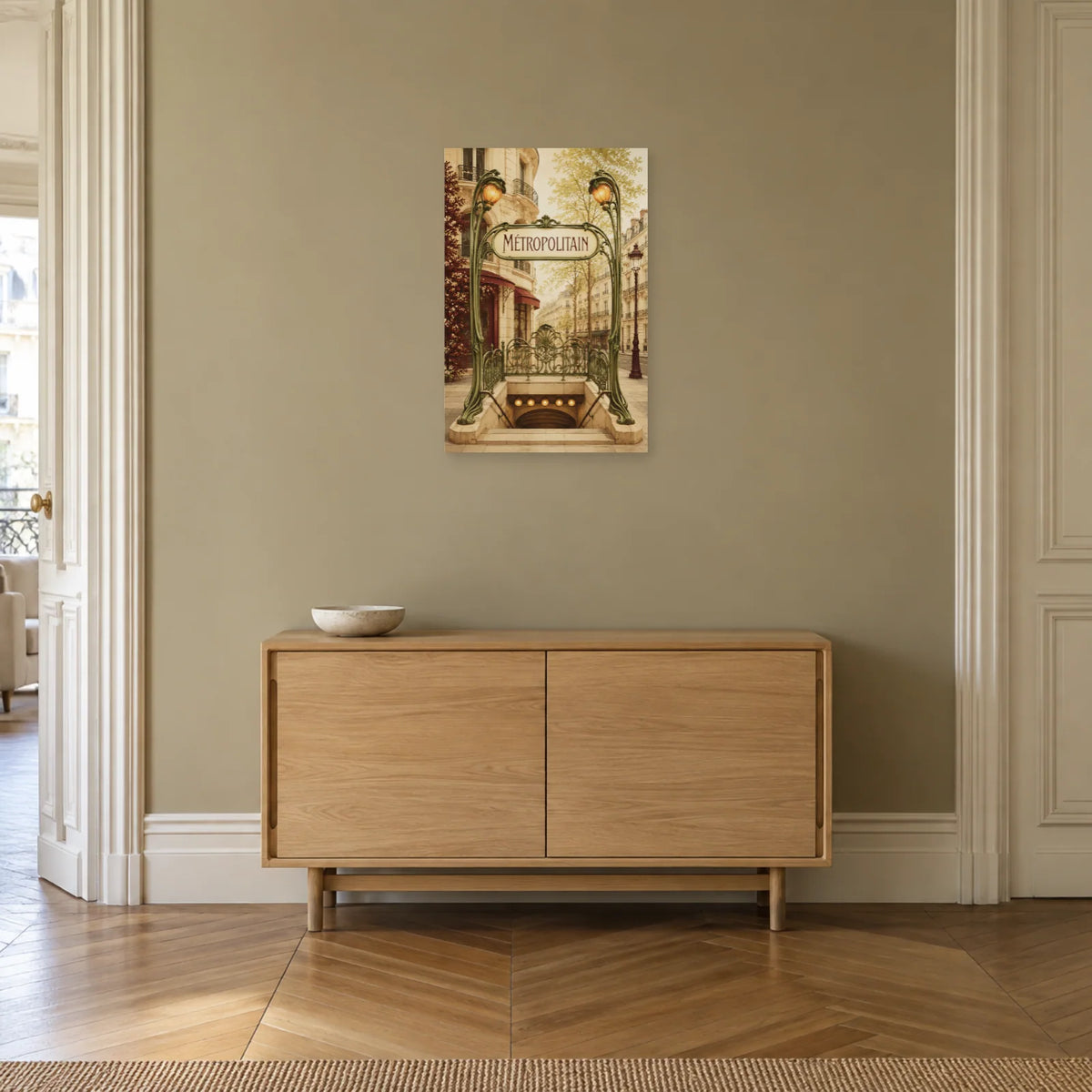 Affiche Métropolitain - Entrée Art nouveau dans une entrée ou un couloir - Art Virtuoso