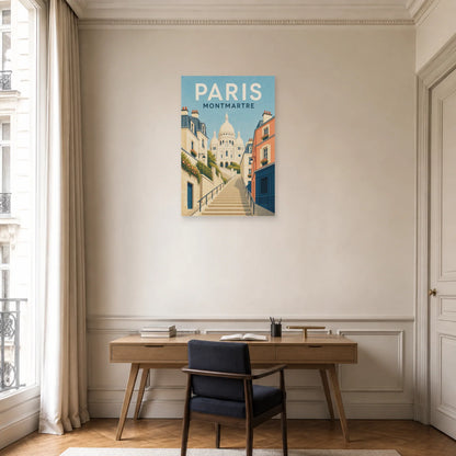 Affiche Paris – Montmartre dans un bureau - Art Virtuoso
