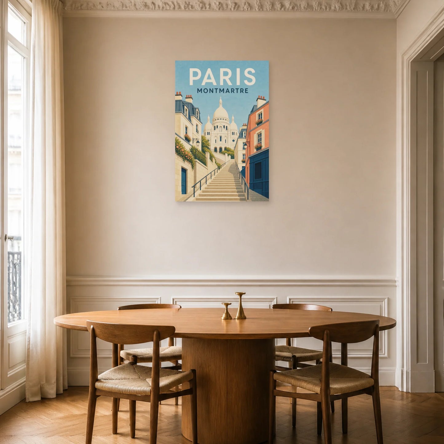 Affiche Paris – Montmartre dans une salle à manger - Art Virtuoso