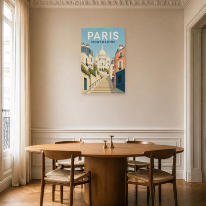 Affiche Paris – Montmartre dans une salle à manger - Art Virtuoso
