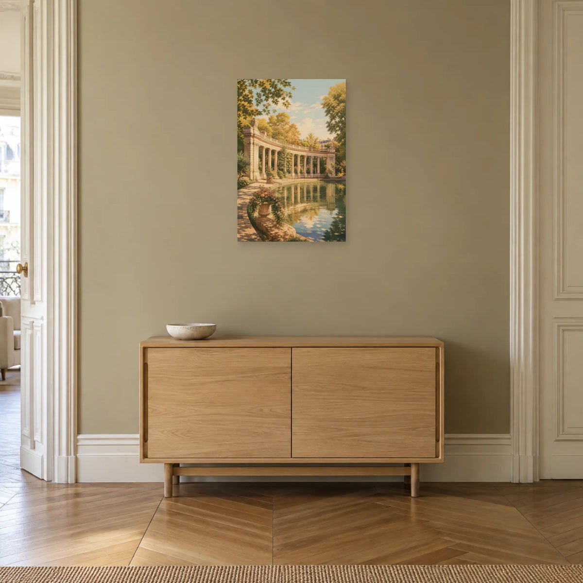 Affiche Parc Monceau - Promenade vintage dans une entrée ou un couloir - Art Virtuoso