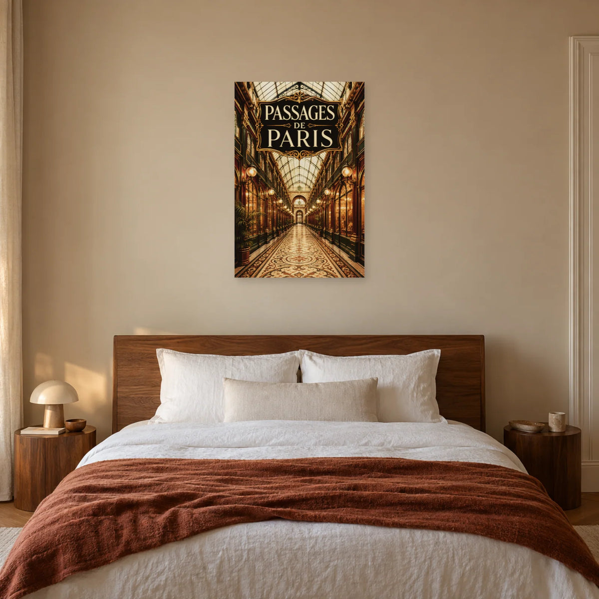 Affiche Passages de Paris - Verrière dorée dans une chambre - Art Virtuoso