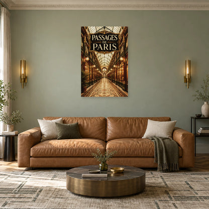 Affiche Passages de Paris - Verrière dorée dans un salon - Art Virtuoso