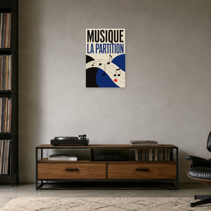 Affiche Musique - La partition dans une entrée ou un couloir - Art Virtuoso