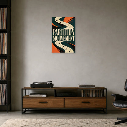 Affiche Partition - Mouvement dans une entrée ou un couloir - Art Virtuoso