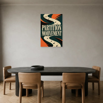 Affiche Partition - Mouvement dans une salle à manger - Art Virtuoso