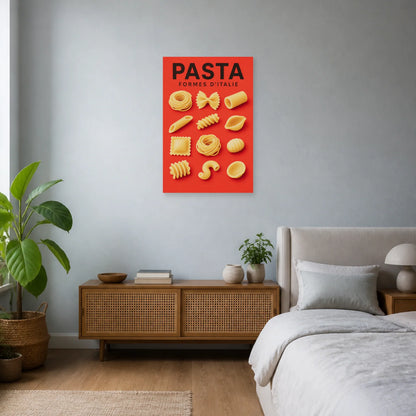 Affiche Pasta – Formes d’Italie dans une chambre - Art Virtuoso