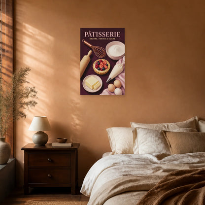 Affiche Pâtisserie – Beurre, Farine & Sucre dans une chambre - Art Virtuoso