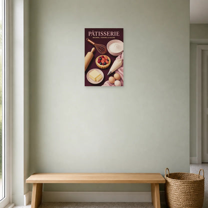 Affiche Pâtisserie – Beurre, Farine & Sucre dans une entrée ou un couloir - Art Virtuoso