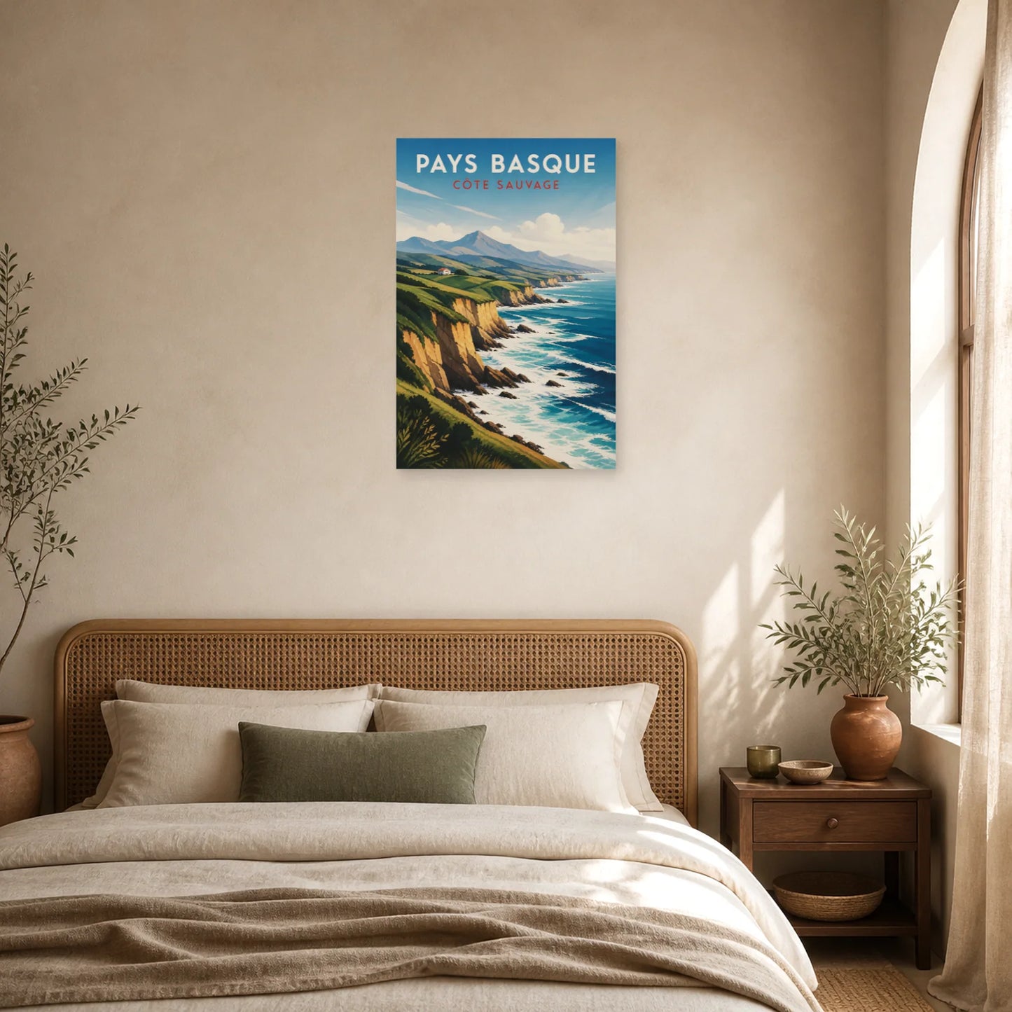 Affiche Pays Basque – Côte Sauvage dans une chambre - Art Virtuoso