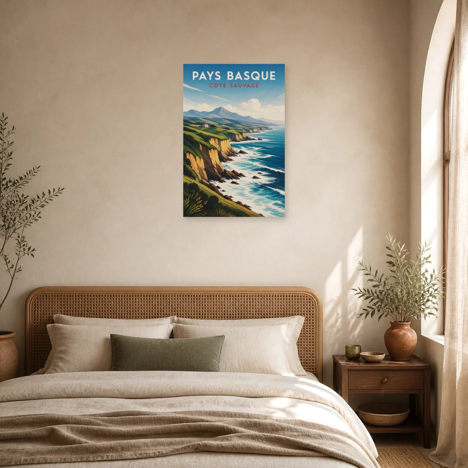 Affiche Pays Basque – Côte Sauvage dans une chambre - Art Virtuoso