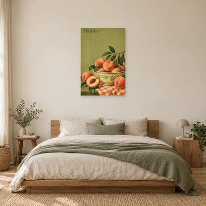 Affiche Pêches – Douceur d’Été dans une chambre - Art Virtuoso