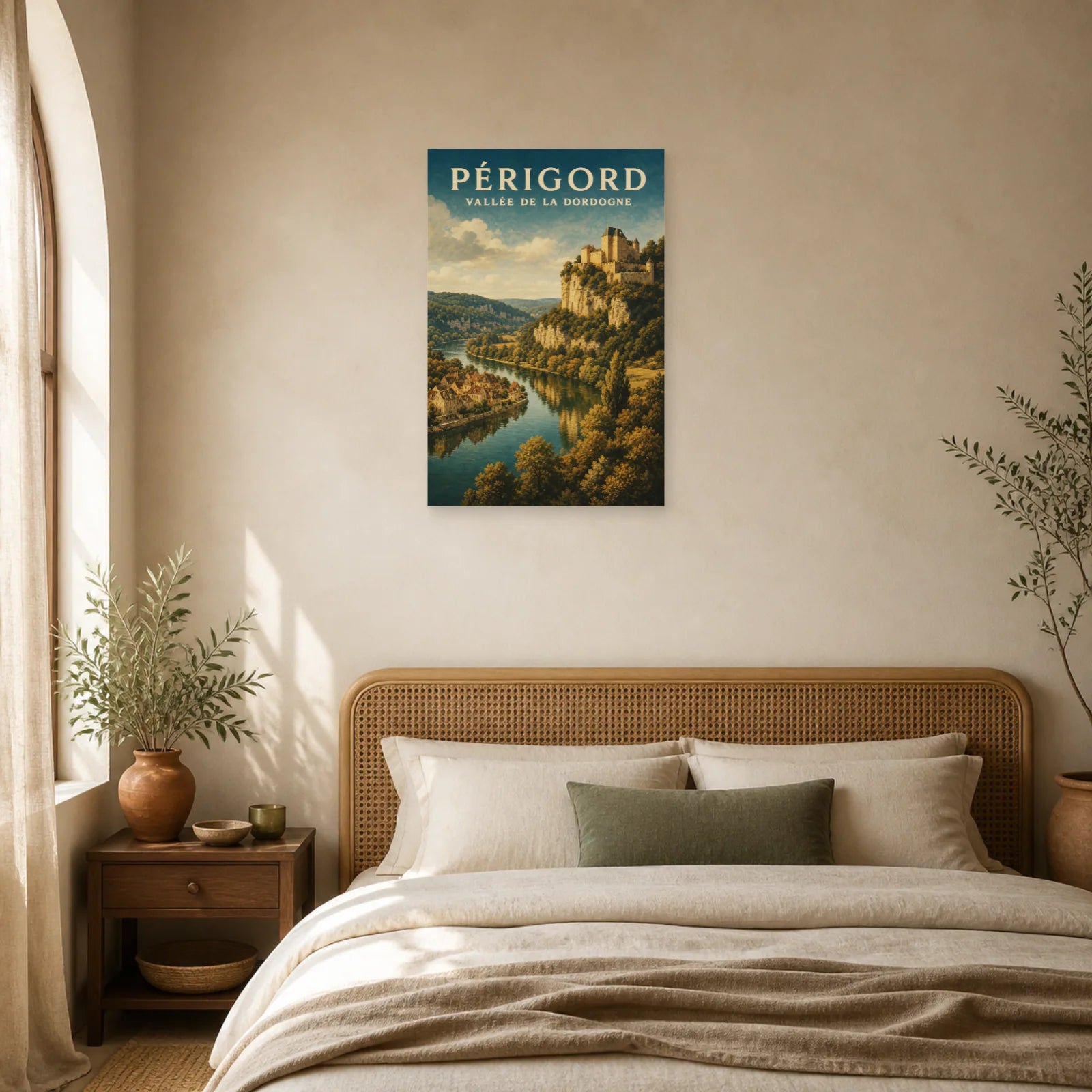 Affiche Périgord – Vallée de la Dordogne dans une chambre - Art Virtuoso