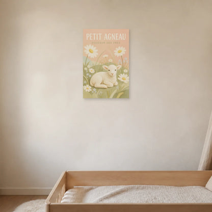 Affiche Petit Agneau – Douceur des Prés dans une chambre - Art Virtuoso