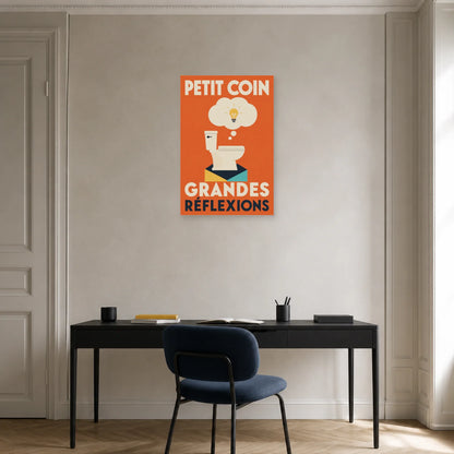 Affiche Petit coin – Grandes réflexions dans un bureau - Art Virtuoso