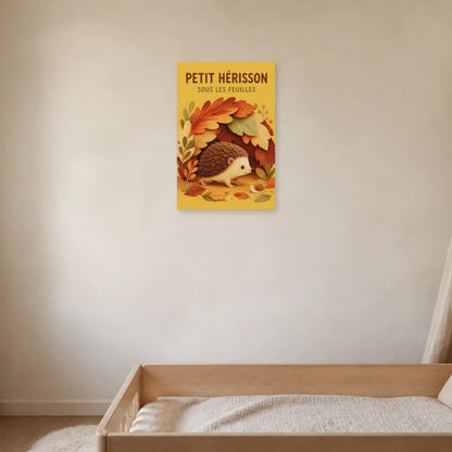 Affiche Petit Hérisson – Sous les Feuilles dans une chambre - Art Virtuoso