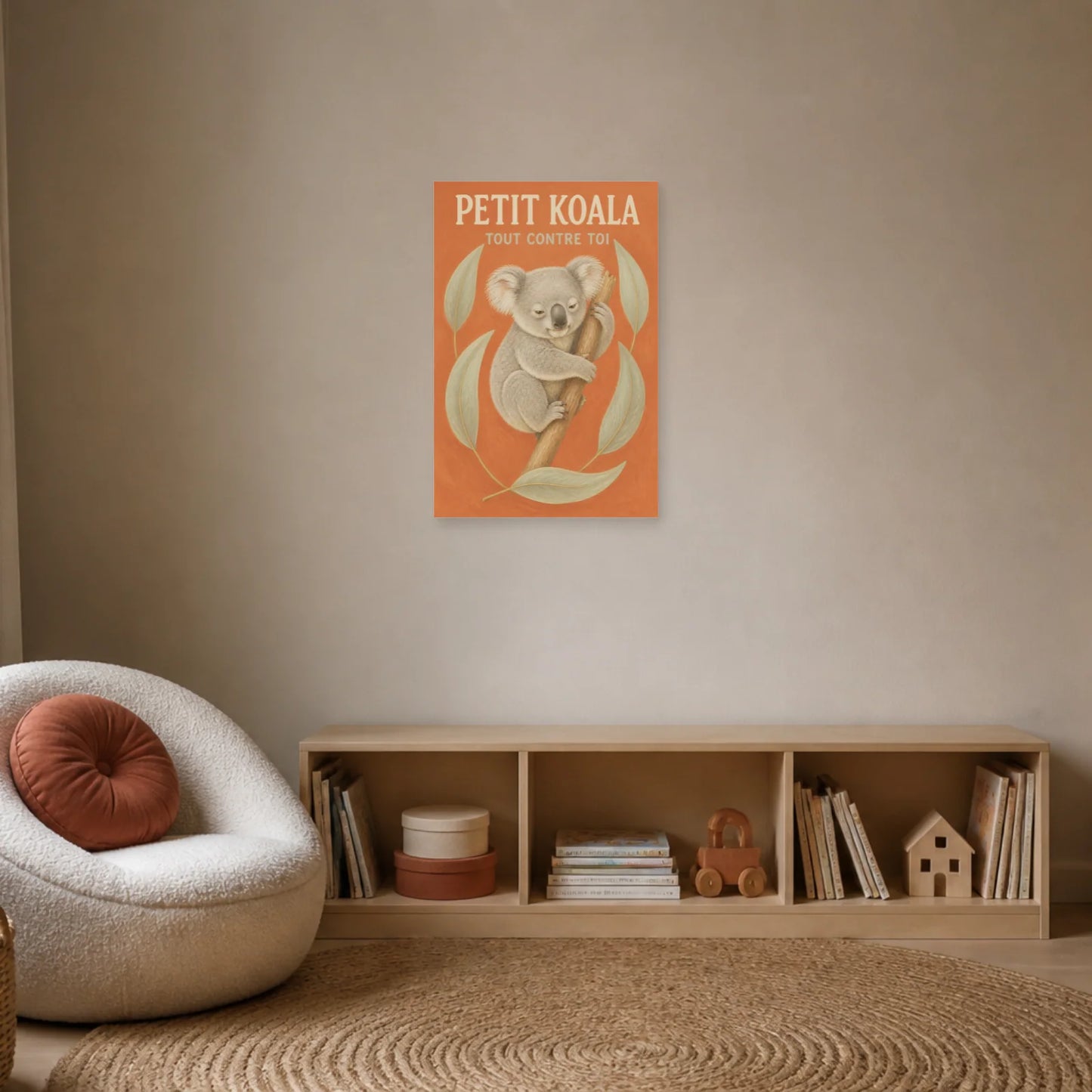 Affiche Petit Koala – Tout Contre Toi dans un bureau - Art Virtuoso