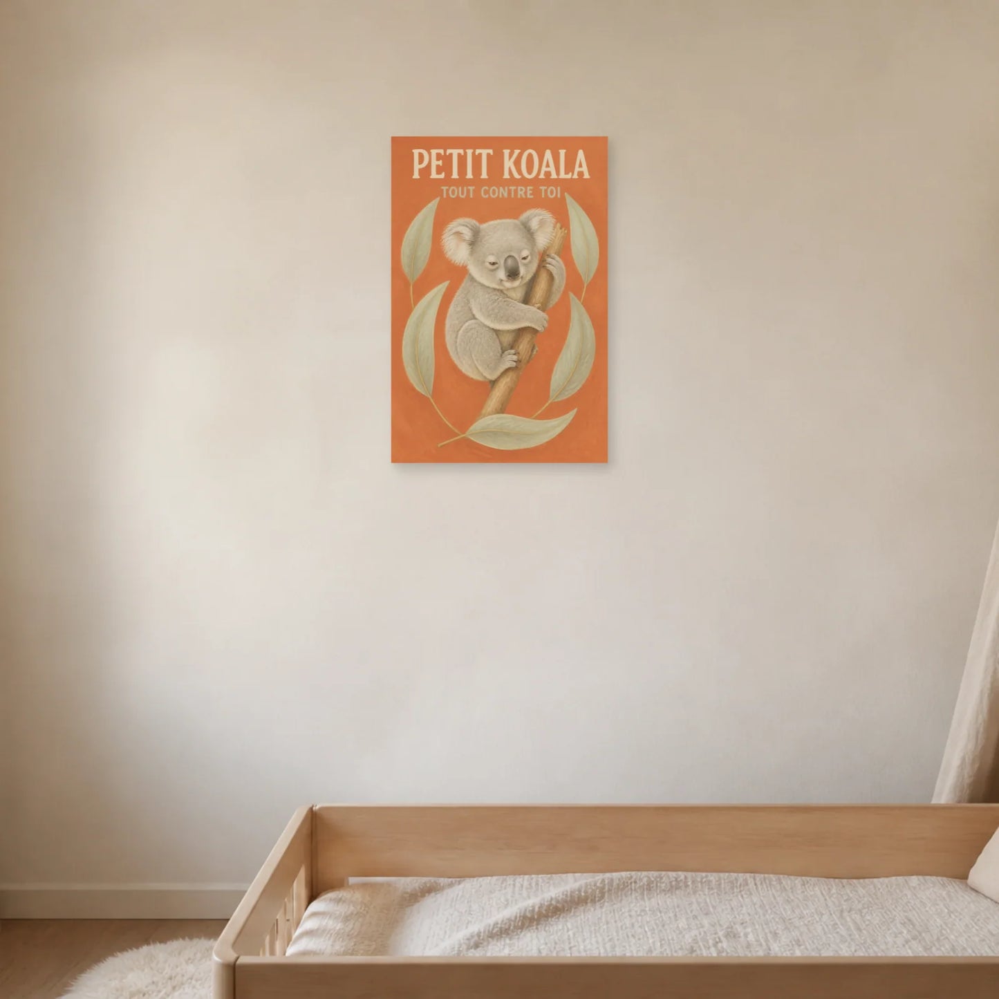 Affiche Petit Koala – Tout Contre Toi dans une chambre - Art Virtuoso