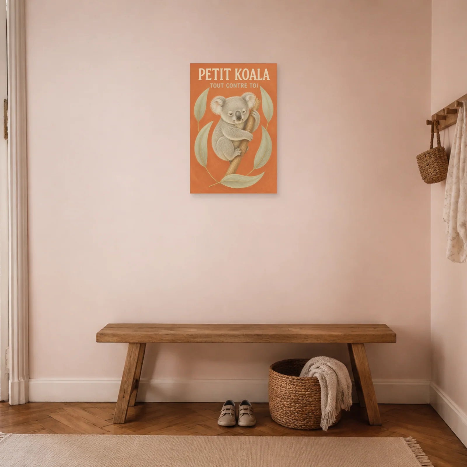 Affiche Petit Koala – Tout Contre Toi dans une entrée ou un couloir - Art Virtuoso
