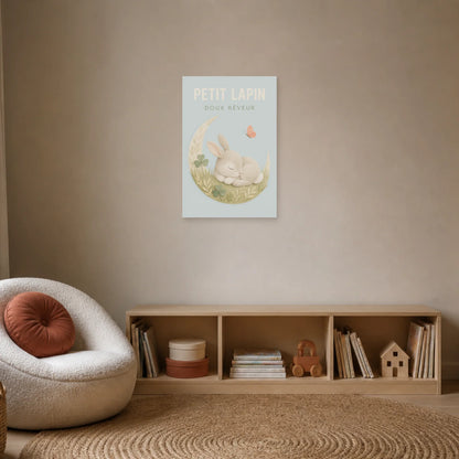 Affiche Petit Lapin – Doux Rêveur dans un bureau - Art Virtuoso