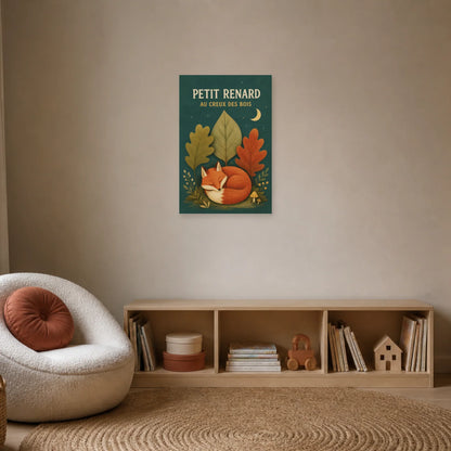 Affiche Petit Renard – Au Creux des Bois dans un bureau - Art Virtuoso