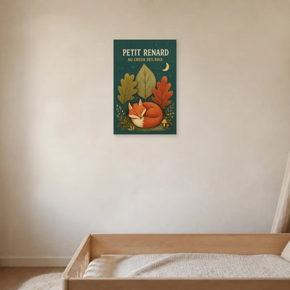 Affiche Petit Renard – Au Creux des Bois dans une chambre - Art Virtuoso