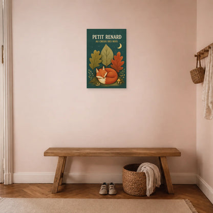 Affiche Petit Renard – Au Creux des Bois dans une entrée ou un couloir - Art Virtuoso