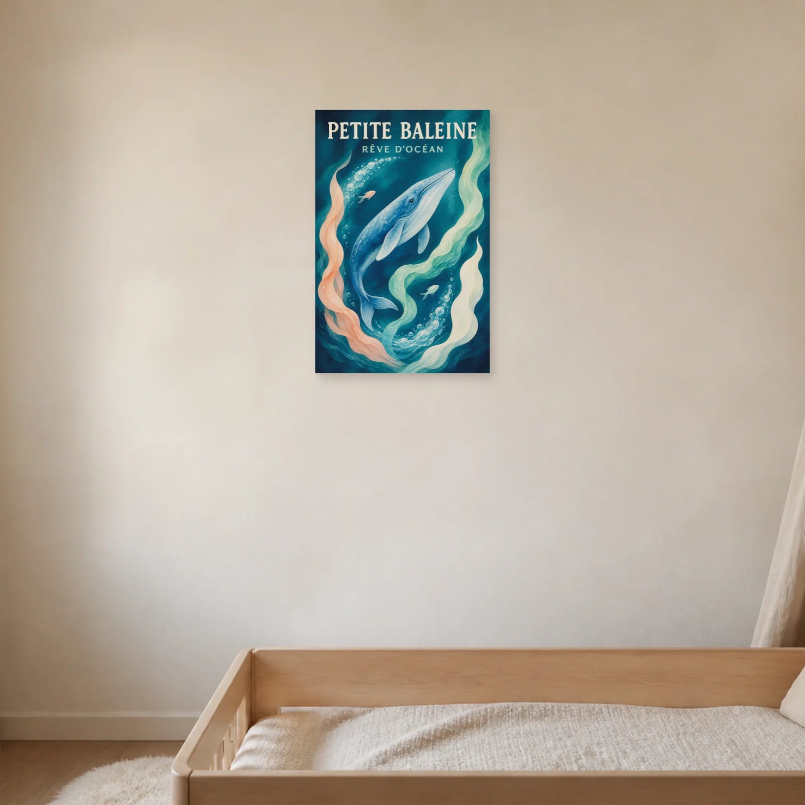 Affiche Petite Baleine – Rêve d’Océan dans une chambre - Art Virtuoso