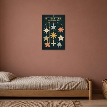 Affiche Petites Étoiles – Veillez sur Mes Rêves dans une chambre - Art Virtuoso
