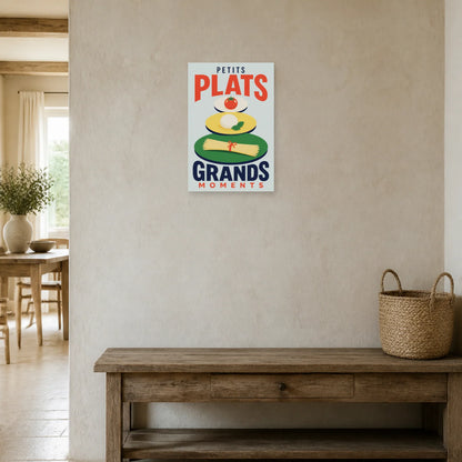 Affiche Petits Plats – Grands Moments dans une entrée ou un couloir - Art Virtuoso