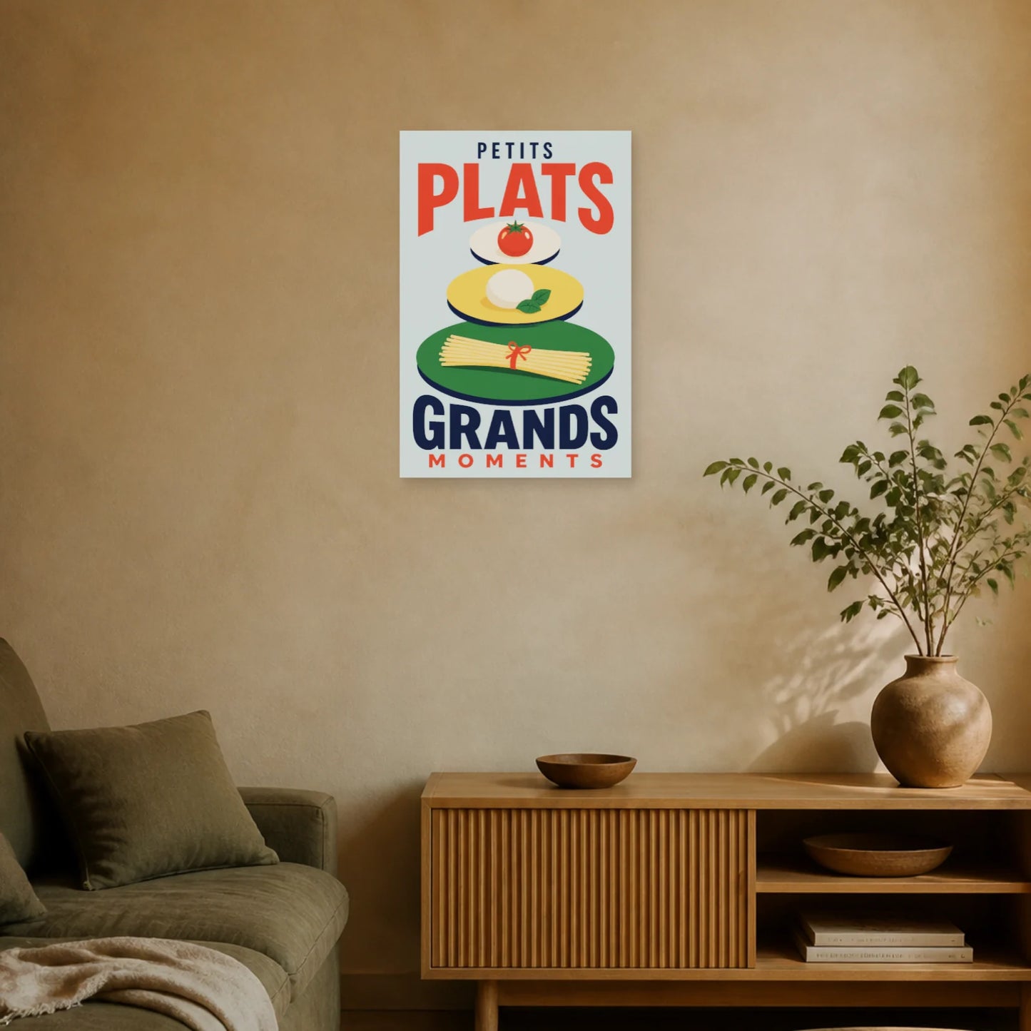 Affiche Petits Plats – Grands Moments dans un salon - Art Virtuoso