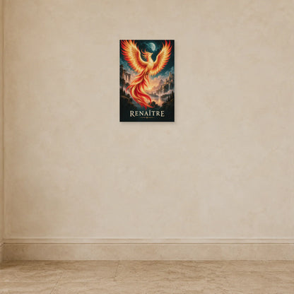 Affiche phénix à l’envol flamboyant dans une entrée ou un couloir - Art Virtuoso