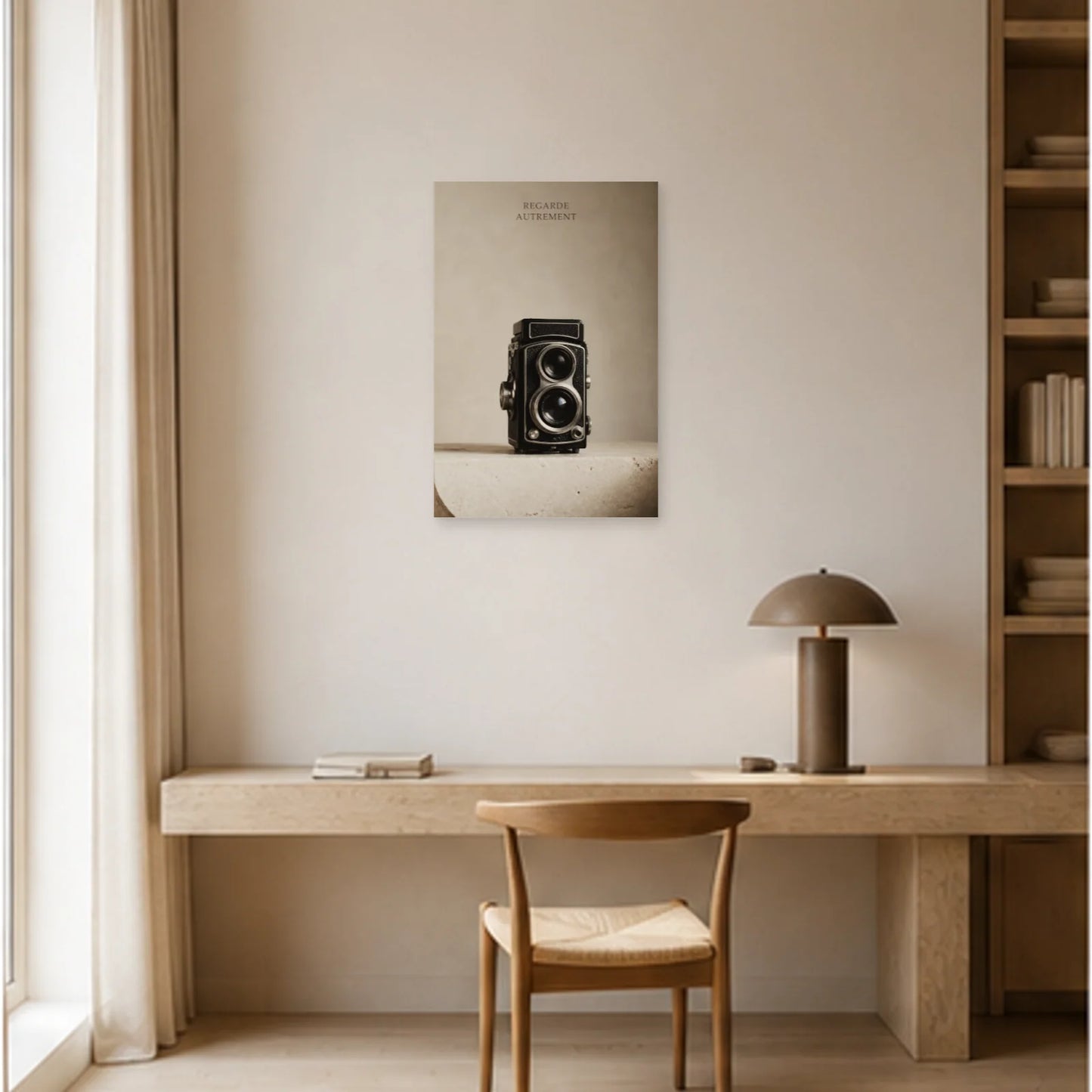 Affiche photo Appareil argentique - Regarde autrement dans un bureau - Art Virtuoso