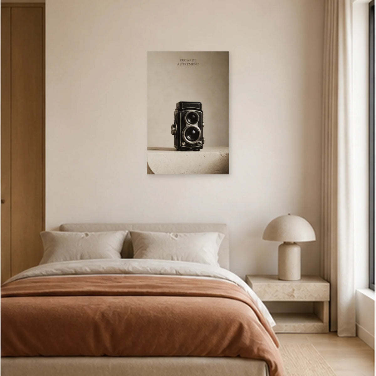 Affiche photo Appareil argentique - Regarde autrement dans une chambre - Art Virtuoso