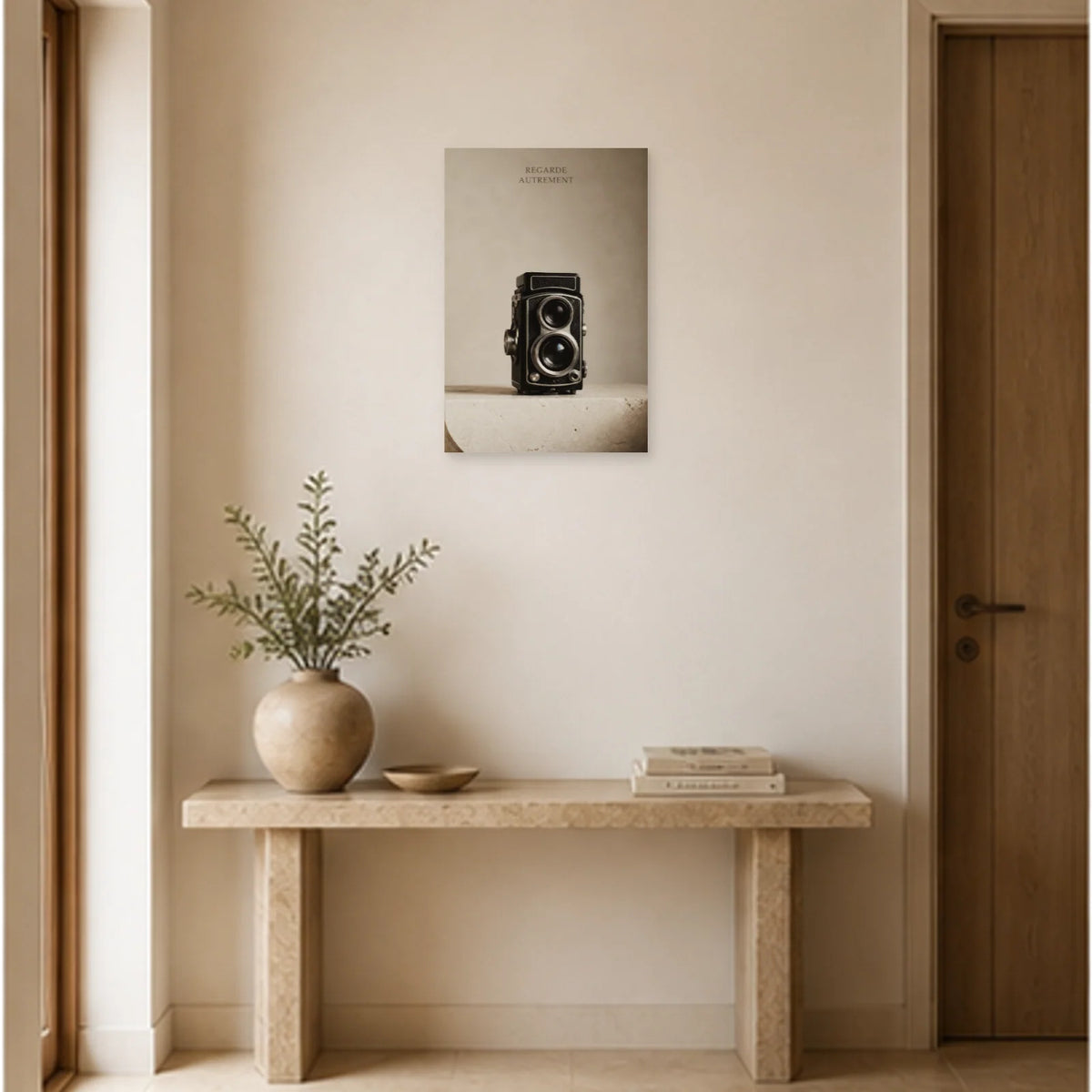 Affiche photo Appareil argentique - Regarde autrement dans une entrée ou un couloir - Art Virtuoso