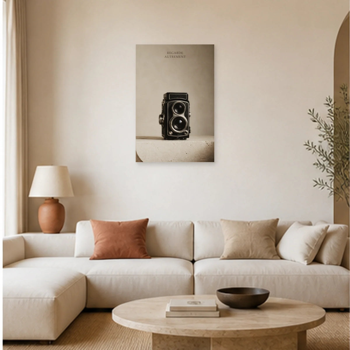Affiche photo Appareil argentique - Regarde autrement dans un salon - Art Virtuoso