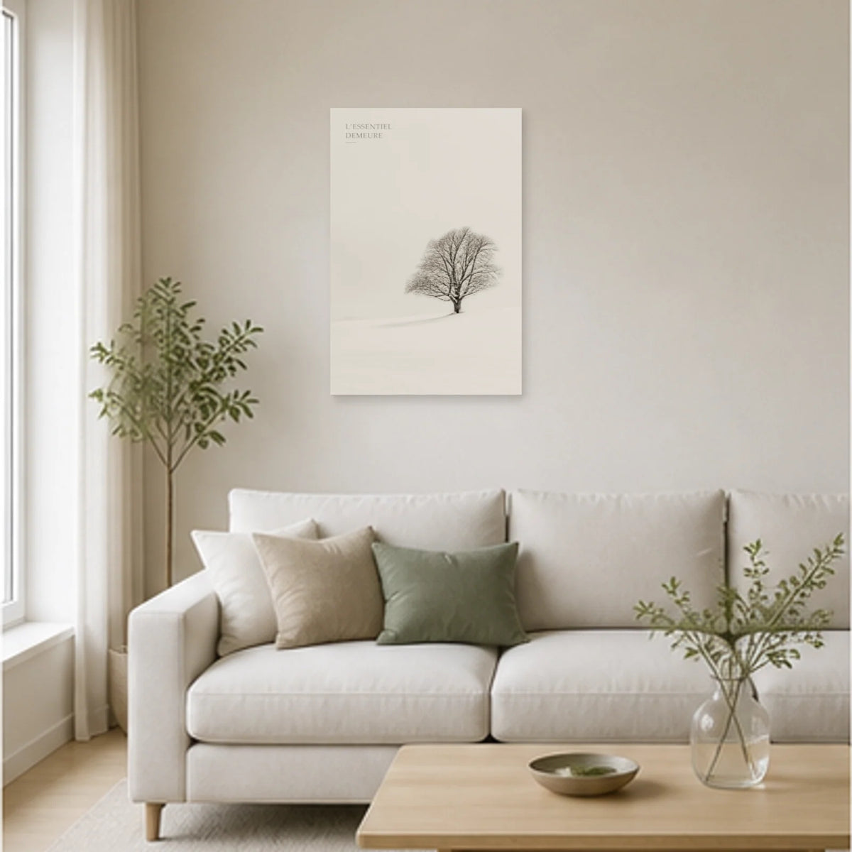 Affiche photo L’arbre essentiel - L’essentiel demeure dans un salon - Art Virtuoso