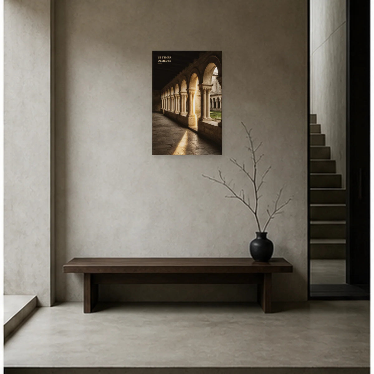 Affiche photo Architecture ancienne - Le temps demeure dans une entrée ou un couloir - Art Virtuoso
