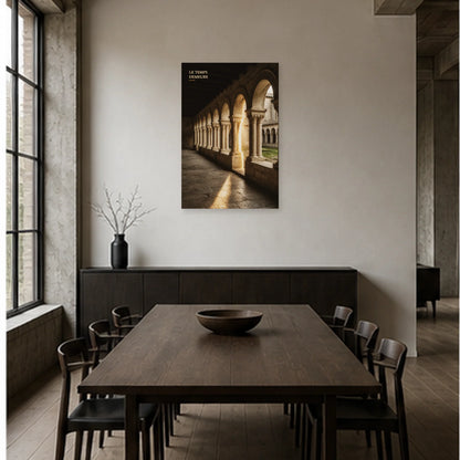 Affiche photo Architecture ancienne - Le temps demeure dans une salle à manger - Art Virtuoso