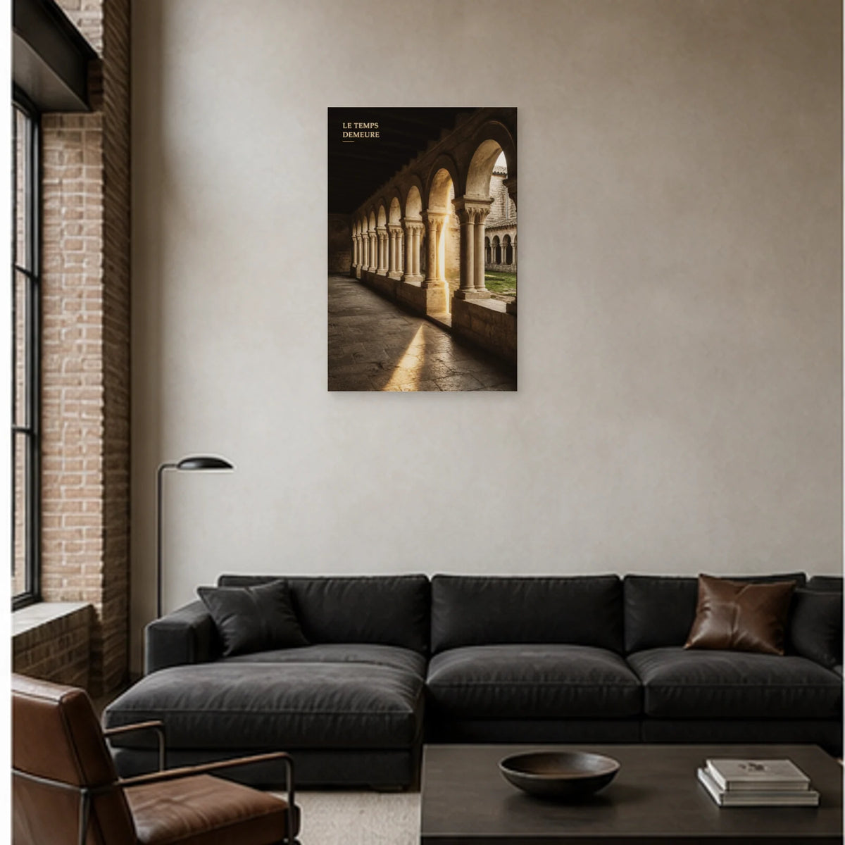 Affiche photo Architecture ancienne - Le temps demeure dans un salon - Art Virtuoso