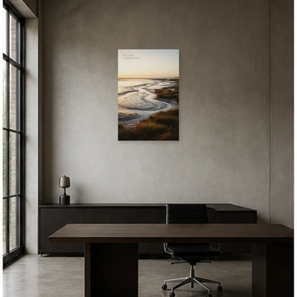 Affiche photo Baie de Somme à marée basse - Le large commence ici dans un bureau - Art Virtuoso
